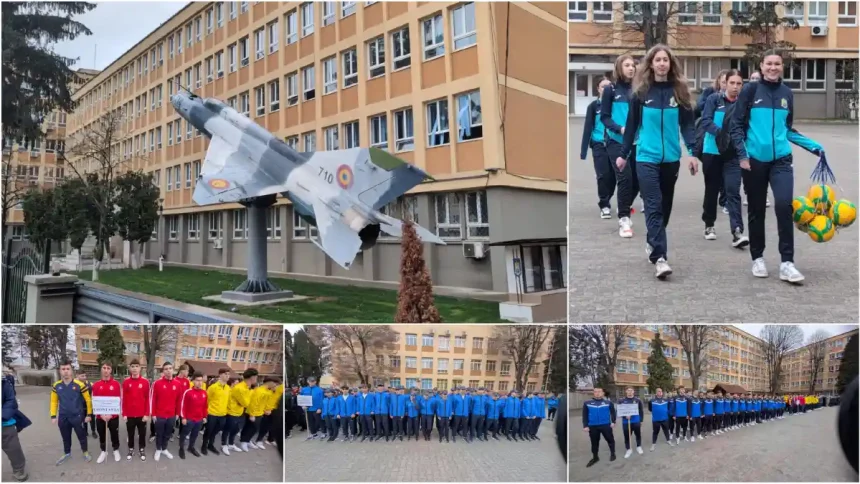 VIDEO A inceput prima etapa a Olimpiadei sportului militar liceal la Alba Iulia Elevi din cele cinci colegii nationale militare din tara participa la competitii de cros handbal volei feminin minifotbal si tenis de masa