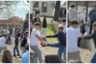 VIDEO Gala de box la Scoala Gimnaziala Avram Iancu din Alba Iulia Doi elevi sau luptat sub privirile si aplauzele colegilor