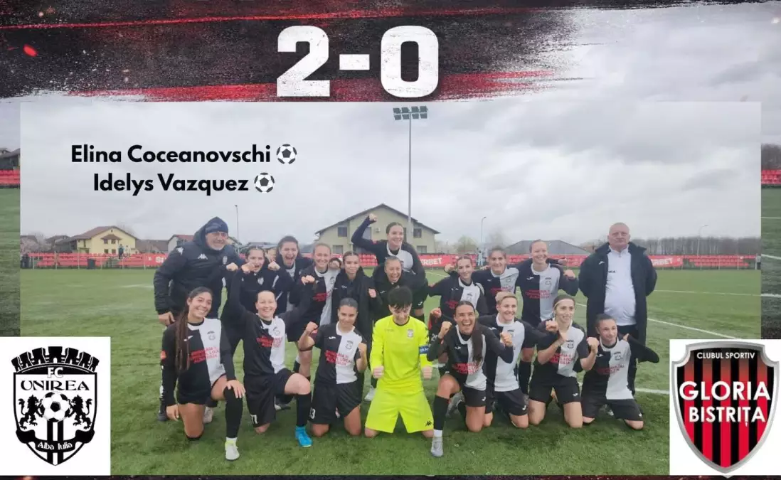 foto csm unirea alba iulia lider in play out ul superligii de fotbal feminin uniristele au castigat derby ul cu gloria bistrita si sunt neinvinse in 2026