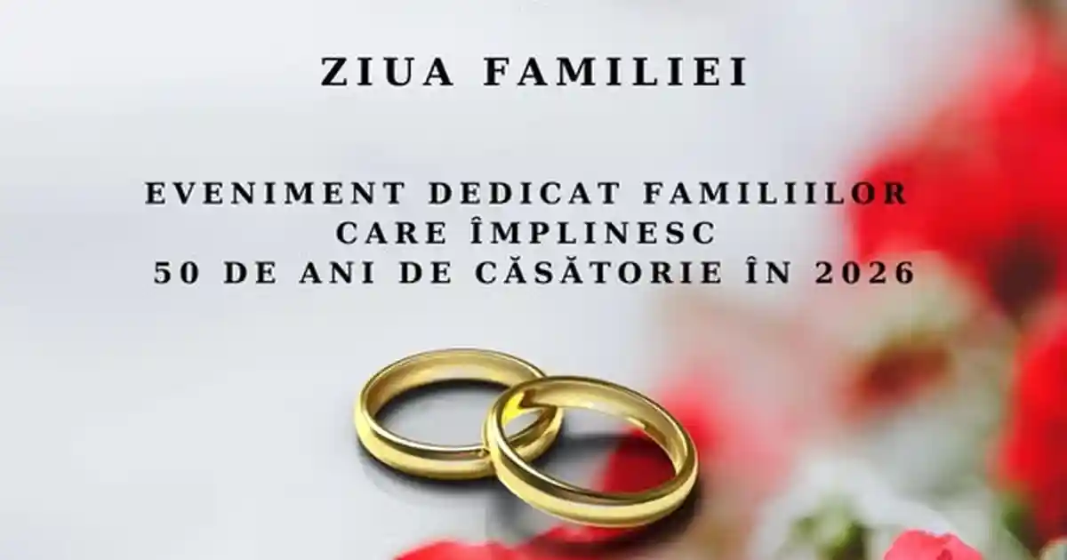 15 mai 2026 Ziua Familiei la Aiud Familiile care isi sarbatoresc 50 de ani de la casatorie celebrate in cadrul evenimentului Cum se pot face inscrierile