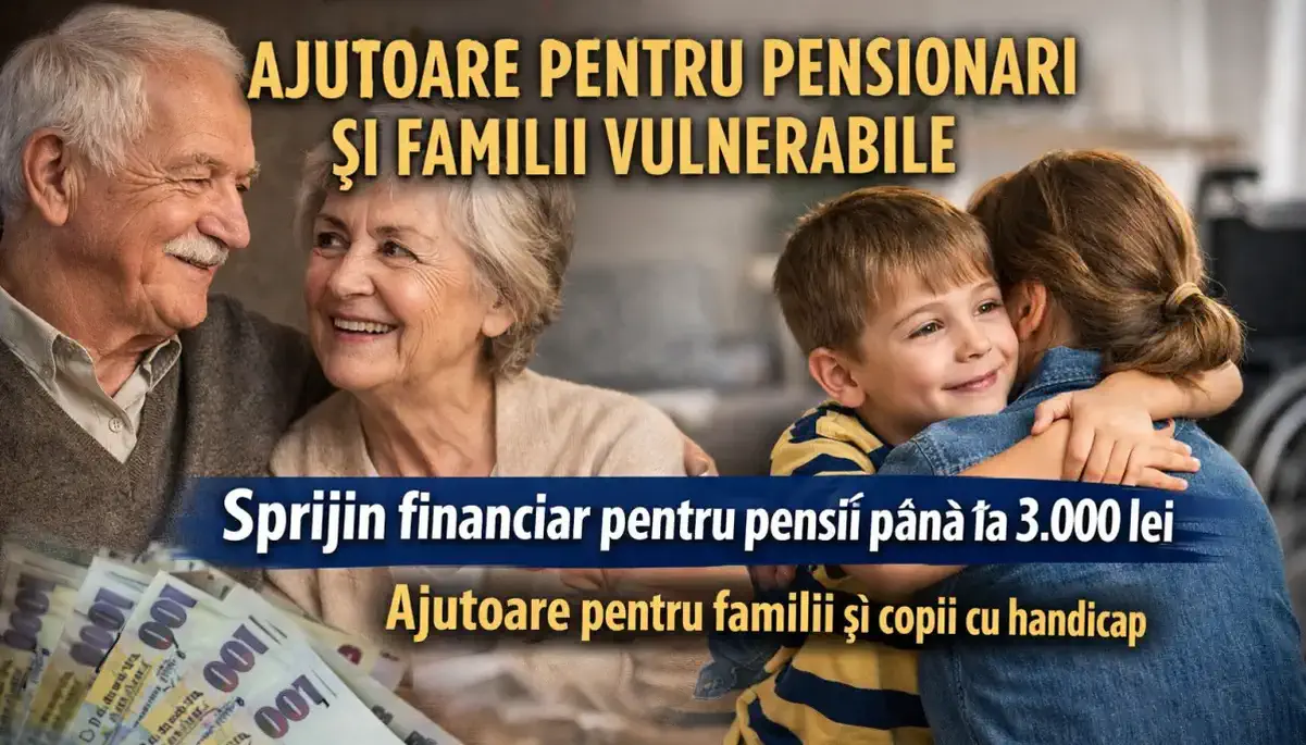 Ce tipuri de ajutoare vor primi pensionarii si persoanele vulnerabile incepand cu luna aprilie 2026