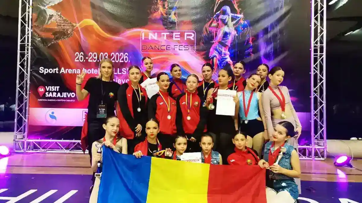 FOTO 13 locuri pe podium la Sarajevo Inter Dance Fest 2026 pentru tinerele dansatoare de la Scoala de Dans Chirila din Alba Iulia