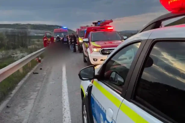 FOTO ACCIDENT RUTIER MORTAL pe centura Valcele Apahida Motociclist decedat intr un accident in care a fost implicat exclusiv el