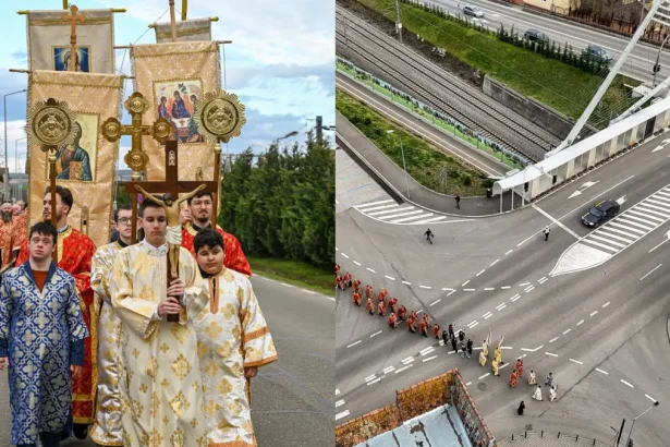 FOTO Calea Crucii cu procesiune in rugaciune si comuniune pe strazile Blajului in Martea Mare 2026