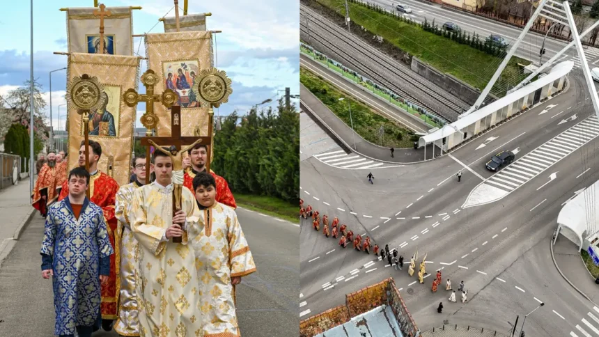 FOTO Calea Crucii cu procesiune in rugaciune si comuniune pe strazile Blajului in Martea Mare 2026