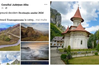 FOTO Lectii de promovare de la Consiliul Judetean Alba Comunicatorii afirma ca Transapuseana trece pe langa Manastirea Ramet