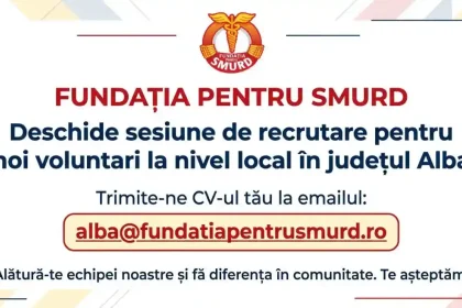 Fundatia pentru SMURD Alba lanseaza campania de recrutare a voluntarilor Cum poti deveni un Salvator de vieti autentic Fii motorul schimbarii in comunitatea ta