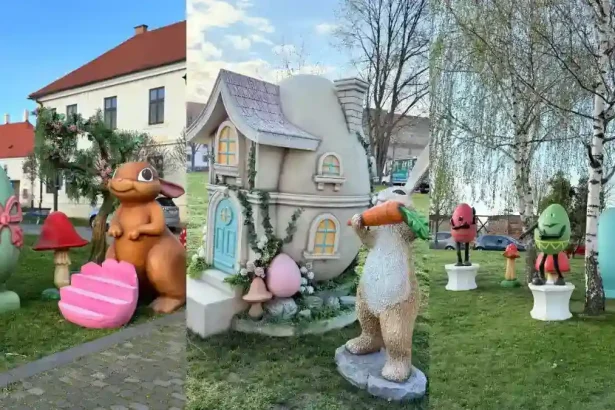 Paste 2026 Iepure cu palarie Casa ciuperca si alte figurine si ornamente pentru Sarbatile Pascale Ce obiecte a inchiriat Primaria Alba Iulia si cat costa operatiunea
