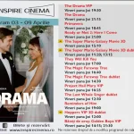 Programul Inspire Cinema Alba Iulia pentru perioada 3 aprilie 9 aprilie 2026 Ce filme vor fi difuzate la cinematograful din centrul comercial Alba Mall