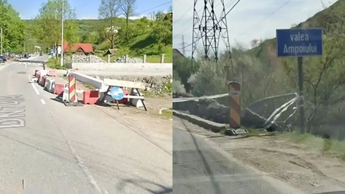 VIDEO Lucrari lente la podul de la Carpinis DN 74 A sever afectat de inundatiile si alunecarile de teren din 2021 Probleme serioase si la podul de la Sard DN 74 Ce masuri au luat autoritatile