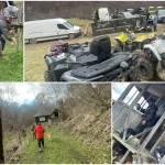 foto cinci familii de varstnici din mogos vizitate de o grupare de pasionati de atv uri din blaj bunicii au primit pachete alimentare de paste cea mai mare rasplata bucuria de pe chipurile lor
