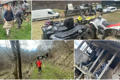 foto cinci familii de varstnici din mogos vizitate de o grupare de pasionati de atv uri din blaj bunicii au primit pachete alimentare de paste cea mai mare rasplata bucuria de pe chipurile lor