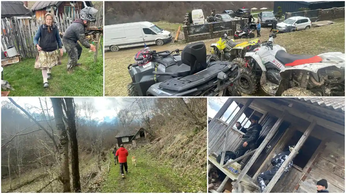 foto cinci familii de varstnici din mogos vizitate de o grupare de pasionati de atv uri din blaj bunicii au primit pachete alimentare de paste cea mai mare rasplata bucuria de pe chipurile lor