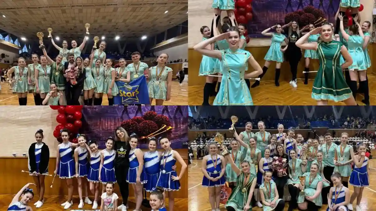 foto majoretele din apuseni deosebite la campionatul national 2026 de la cluj napoca echipa stars avram iancu 17 momente prezentate 17 locuri pe podium