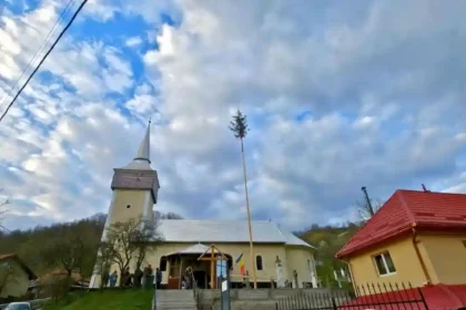 video cum bradul capata o semnificatie pascala intr un sat din alba impodobirea bradului de pasti 2026