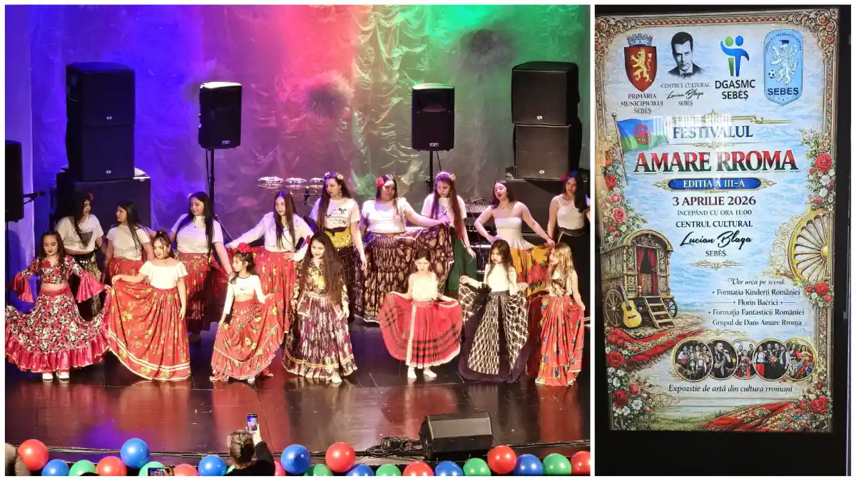 video festivalul amare rroma 2026 a adus la sebes muzica dans si costume traditionale cu ocazia zilei internationale a romilor elevi si artisti au participat intr un spectacol al diversitatii culturale