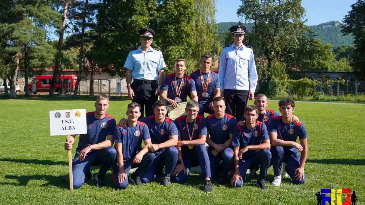 FOTO Echipa sportiva a ISU Alba locul III la Etapa Zonala a Concursurilor Serviciilor Profiioniste pentru Situatii de Urgenta Clasamentul