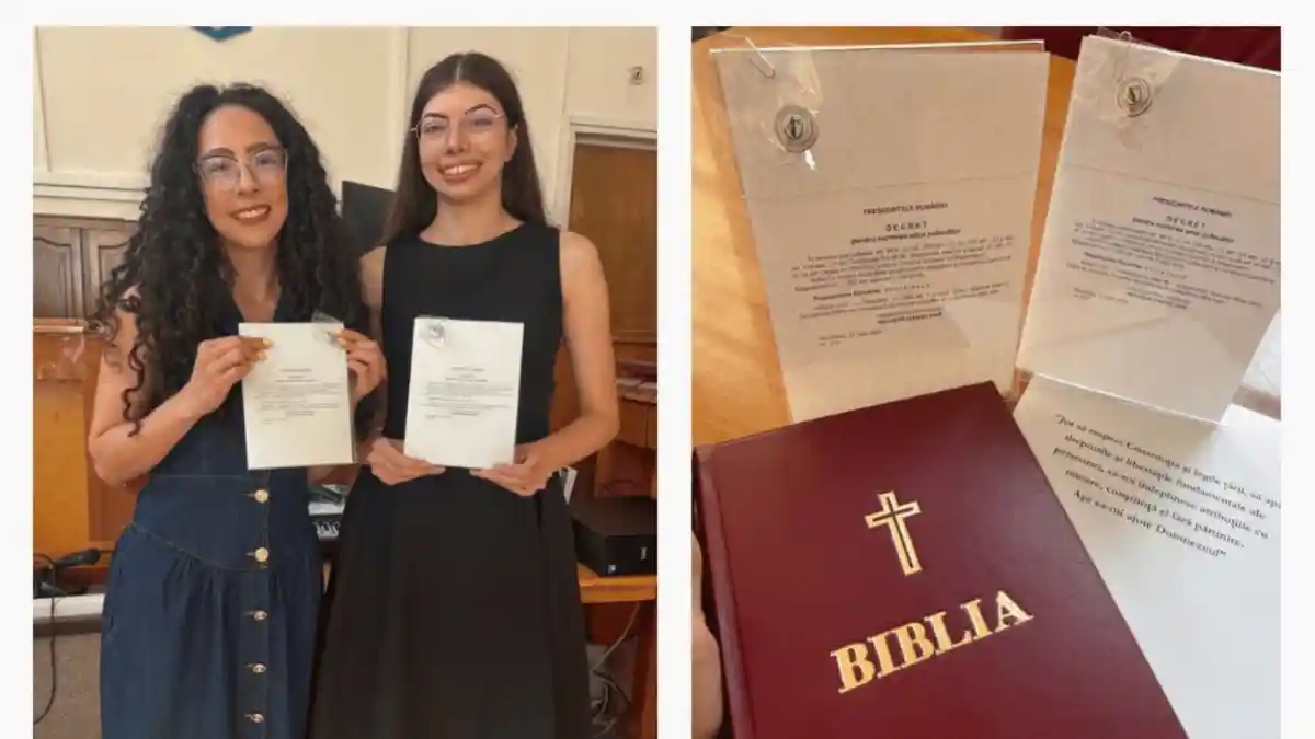 FOTO Moment emotionant la Judecatoria Alba Iulia Doamnele judecator Medrut Georgiana Maria si Mitea Sara Elena au incheiat juramantul solemn