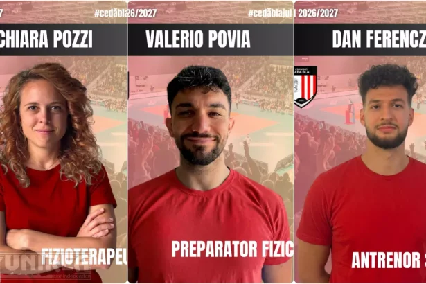 FOTO Volei Alba Blaj staff complet pentru stagiunea 20262027 reunire luni 17 august 2026 Nume noi Valerio Povia Dan Ferencz si Chiara Pozzi