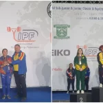 Foto Alexandra Cazacu CS Unirea Alba Iulia castigatoare a doua medalii la Campionatul Mondial de Powerlifting pentru Tineret U23 din Africa de Sud