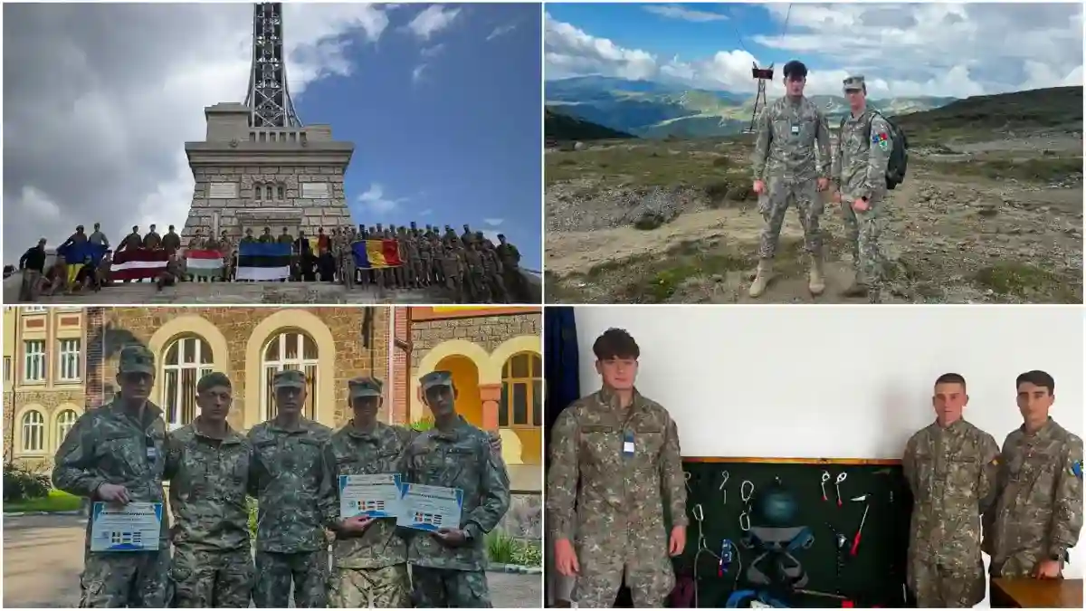 Foto Elevi militari din Alba Iulia experienta internationala in Muntii Bucegi alaturi de colegi europeni O experienta de neuitat