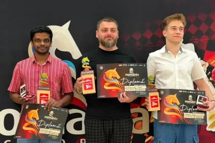 Foto Nodar Lortkipanidze Georgia castigator al Alba Grand Prix 2026 Care au fost cei mai buni sahisti din judetul Alba