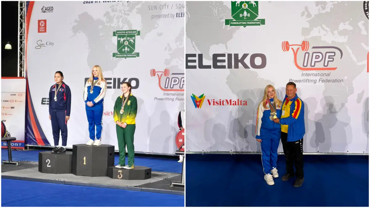 Foto Roxana Deac CS Unirea Alba Iulia castiga o medalie de aur si trei de argint la Campionatul Mondial de Powerlifting pentru Juniori si Tineret din Africa de Sud