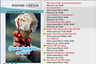 Programul Inspire Cinema Alba Iulia pentru perioada 7 13 august 2026 Ce filme vor fi difuzate la cinematograful din Alba Mall