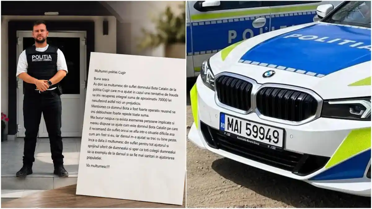 escrocherie cu politist si BNR in Alba 68989 de lei recuperati complet de agentul principal de politie Catalin Mihai Bota