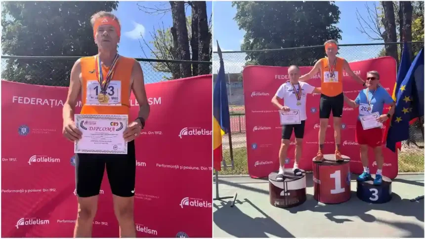foto ovidiu hulea csm unirea alba iulia trei locuri i la campionatul national de atletism masters 2026 perseverenta disciplina si pasiunea pentru sport pot aduce satisfactii deosebite la orice varsta
