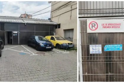 video situatie ciudata la alba iulia un loc de parcare ar putea afecta aprovizionarea unui magazin reactia autoritatiilor