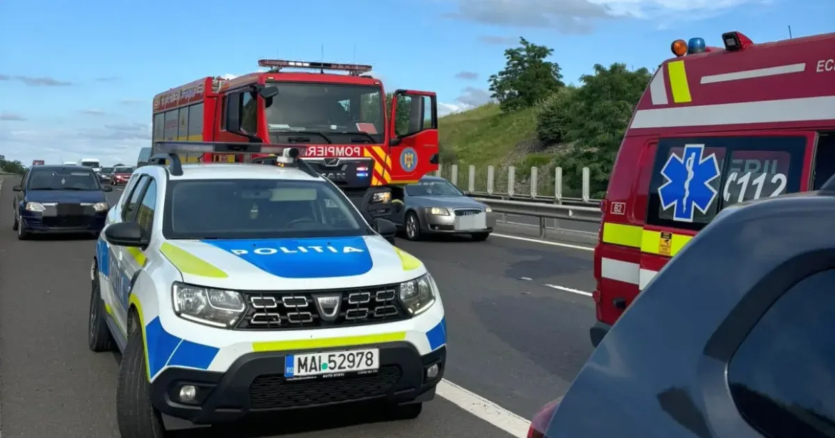 Accident pe A1 Sibiu – Sebeș: doi bărbați la spital