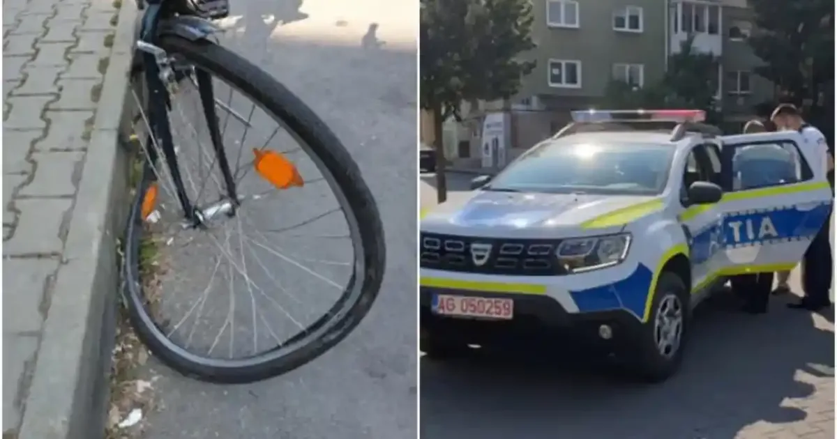 Biciclist de 61 de ani, acroșat de o autoutilitară la Blaj