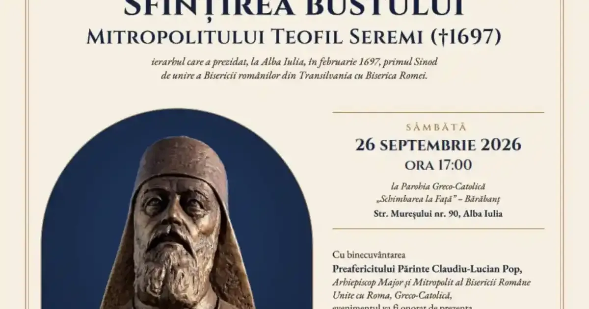 Bustul Mitropolitului Teofil Seremi, sfințit la Bărăbanț – Alba Iulia