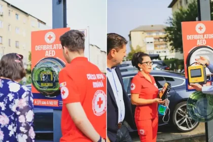 Crucea Roșie Română Alba a montat defibrilatoare externe în Sebeș și Cugir