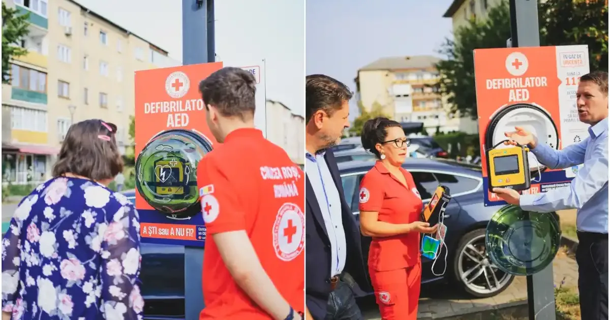 Crucea Roșie Română Alba a montat defibrilatoare externe în Sebeș și Cugir