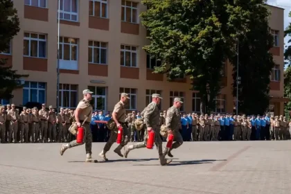 Exercițiu de evacuare la Colegiul Militar „Mihai Viteazul” cu pompierii din Alba Iulia