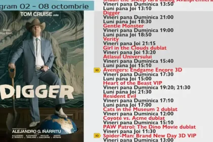 Program Inspire Cinema Alba Iulia, 2-8 octombrie 2026. Filmele de la Alba Mall