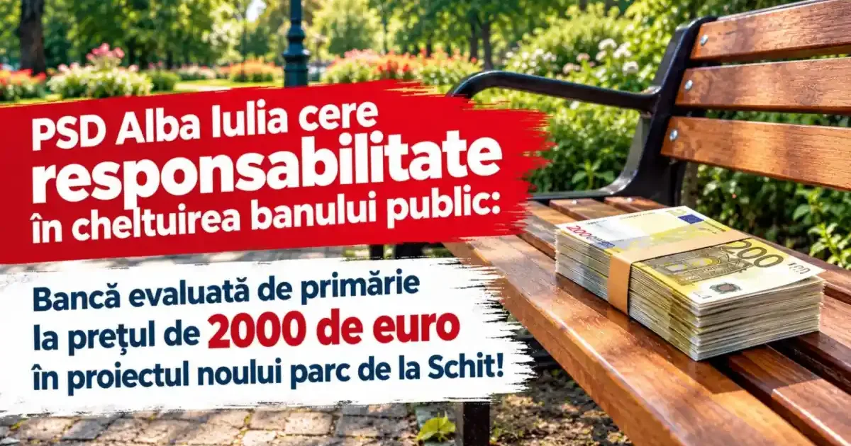 PSD Alba Iulia: responsabilitate în cheltuielile parcului de la Schit