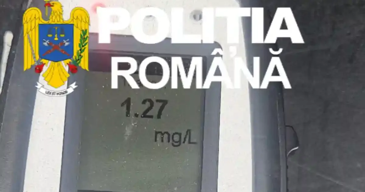 Șofer de 36 de ani din Bistrița-Năsăud, reținut în Alba Iulia cu o alcoolemie record