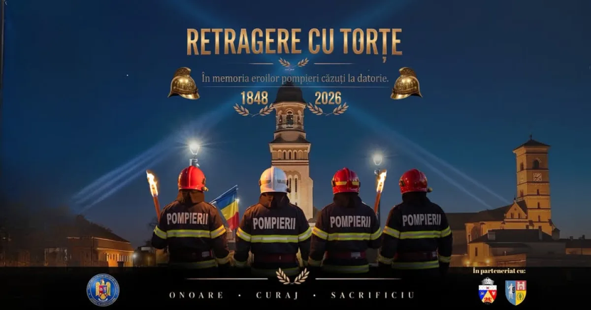 Torțe la Alba Iulia în memoria pompierilor căzuți. Ora de start