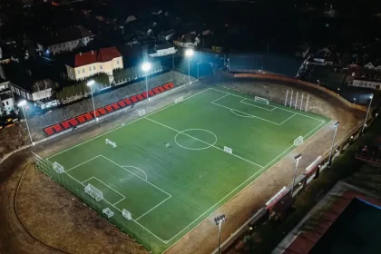 Tribuna stadionului din Blaj, modernizată: 1.500 de locuri și copertină