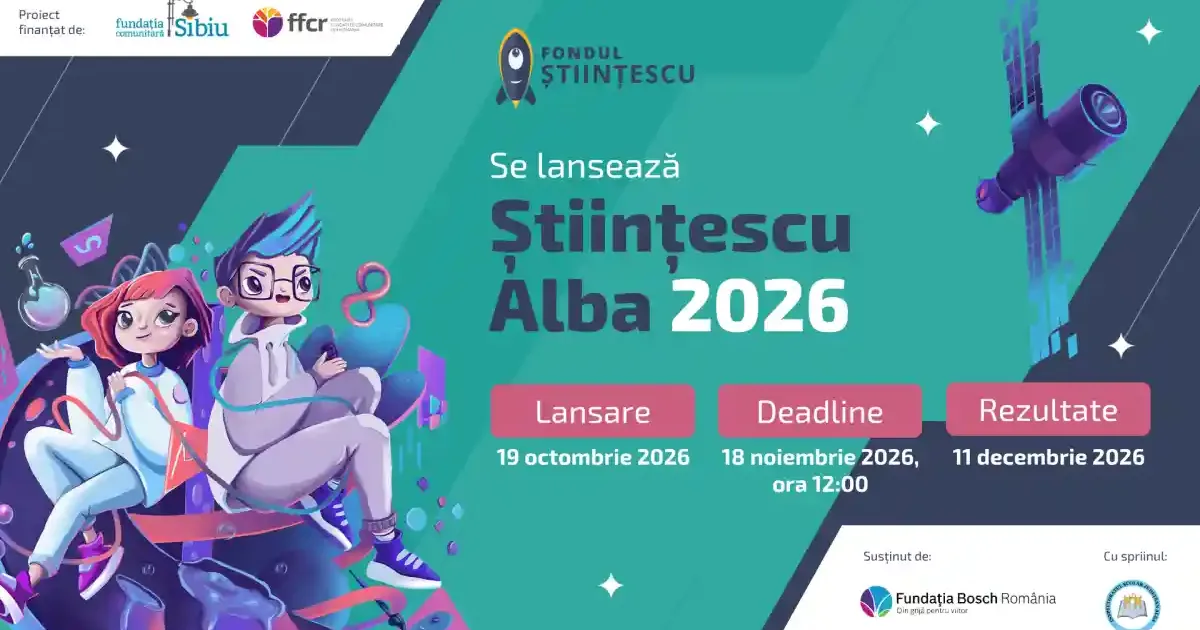 125.000 de lei pentru proiecte de știință și tehnologie dedicate copiilor și tinerilor