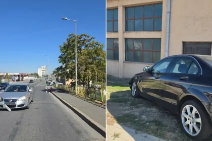 Accident în Alba Iulia: Coliziune între două autoturisme pe pasarela de la Partoș