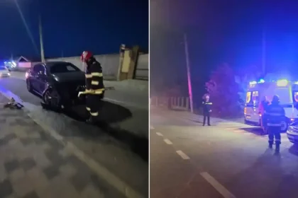 Accident în Alba Iulia: Mercedes și Golf, ciocnire la Lalelelor cu Grigore Vieru