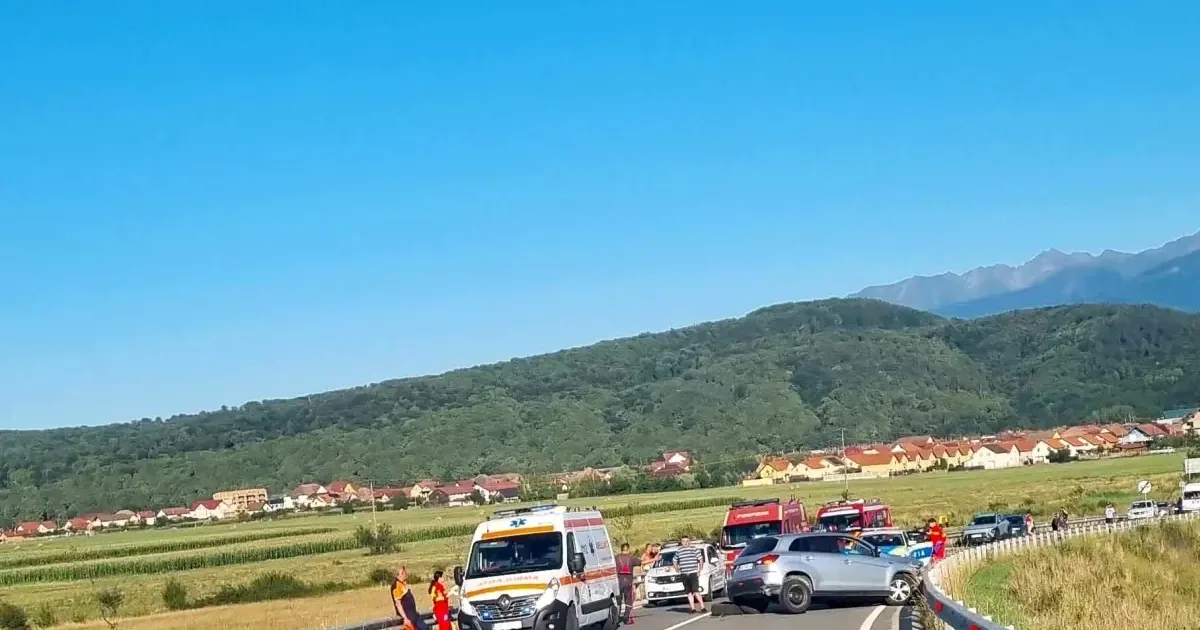 Accident rutier la ieșirea din Aiud spre Măgina; intervin pompierii