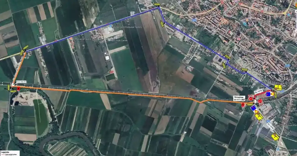 Circulația spre Ciumbrud, închisă temporar la trecerea cu calea ferată