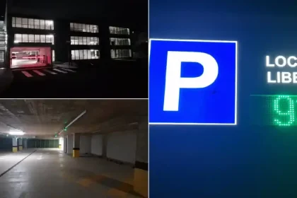 Parcare goală în Alba Iulia: doar două mașini la 145 de locuri