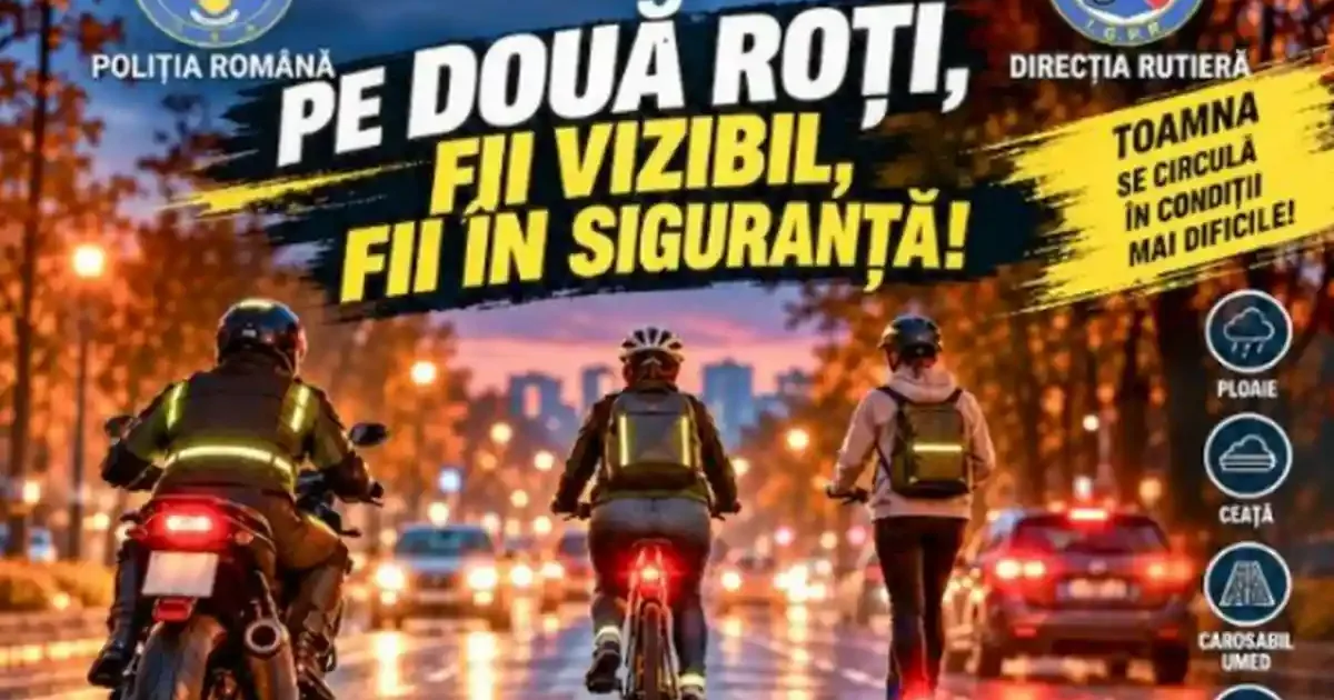 Siguranța în trafic pe două roți în Alba, 1–31 octombrie 2026