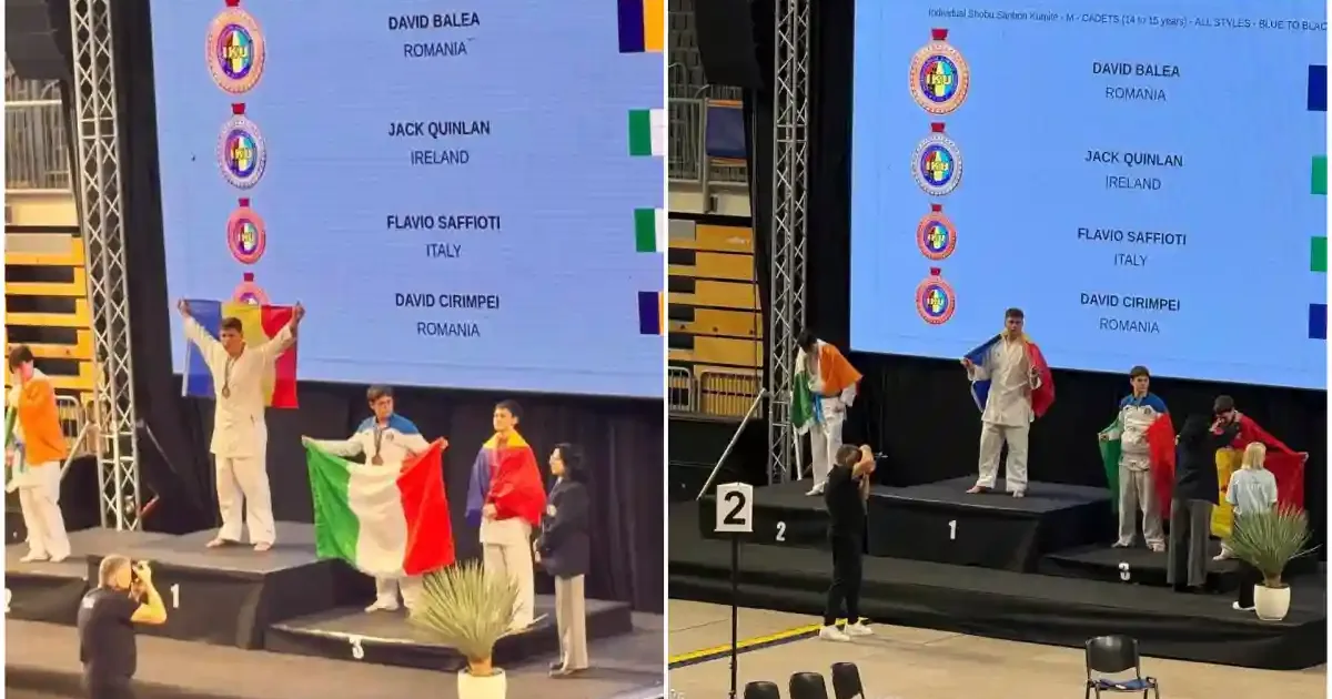 Tânărul moț David Balea, campion mondial la karate IKU 2026 în Slovenia